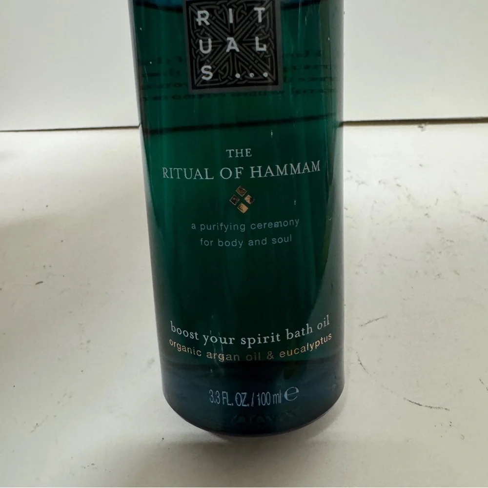 RITUALS The Ritual of Hammam Bath Oil Organic Argon Oil Eucalyptus 3.3 OZ HTF